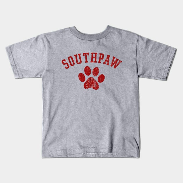 Southpaw red Kids T-Shirt by alvaroamado